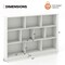Costway 10-Cube Bookcase 41" Wooden Toy Storage Organizer for Kids Bookshelf White/Natural